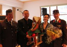 v.l.: V Kager Manfred, BI Weber Alois, Lackner Bianca und HBI Kader Willibald